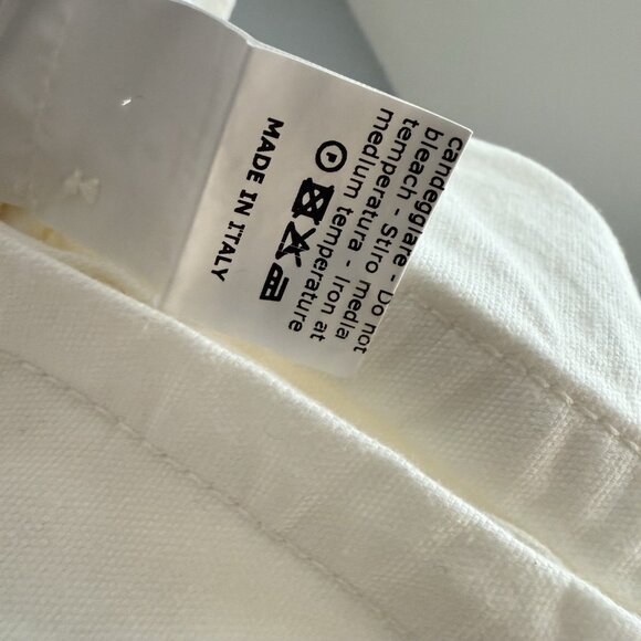 G Label by Goop Cady Puff-Sleeve Jumpsuit White Size 6 Wide Leg - Picture 8 of 8